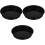3Pcs Black Carbon Steel Baking Pans Nonstick Round Cookie Sheets 3