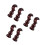 6Pcs Solid Wood Curtain Rod Brackets Brown Wall Mount Hardware Set 7