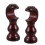 6Pcs Solid Wood Curtain Rod Brackets Brown Wall Mount Hardware Set 2