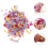 1 Pack 4mm Sequin Beads Loose Applique Plastic 6