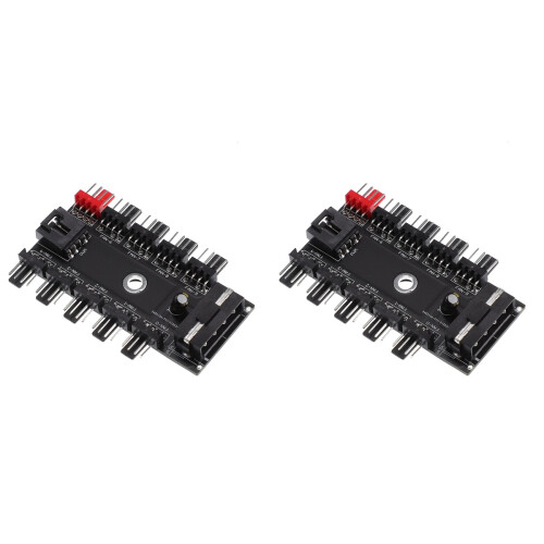 2 Pcs Hub Chassis Fan Board Pbt 1