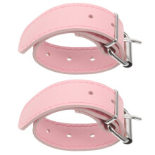 2Pairs Adjustable Pink Bike Basket Straps for Front Handlebar