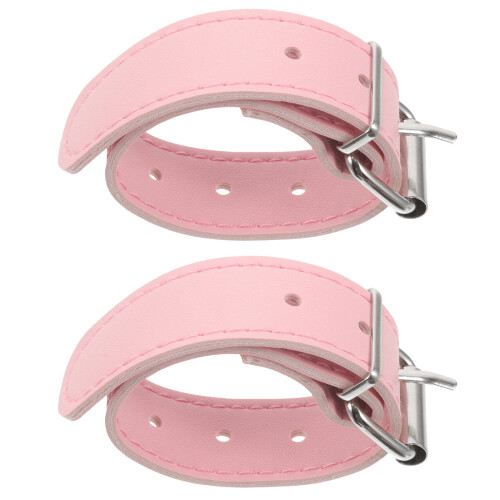 2Pairs Adjustable Pink Bike Basket Straps for Front Handlebar