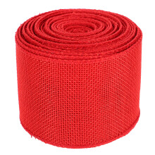 Sierlint Rood Polyester Voor En Bloem Decoratie