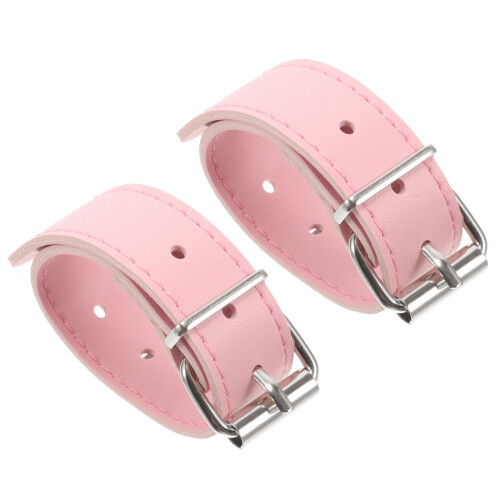 2Pairs Adjustable Pink Bike Basket Straps for Front Handlebar 1