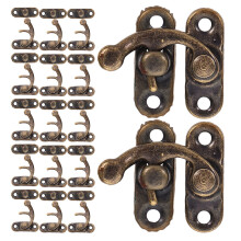Set Of 2 Retro Horn Hook Buckle Iron Cabinet Hasps Small Latch Lock