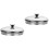 2Pcs Practical Stainless Steel Cup Covers Silver Drink Lid with Handle 6