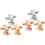 6 Pcs X Letter Strap Loop Decorative Ring Metal Miss 3