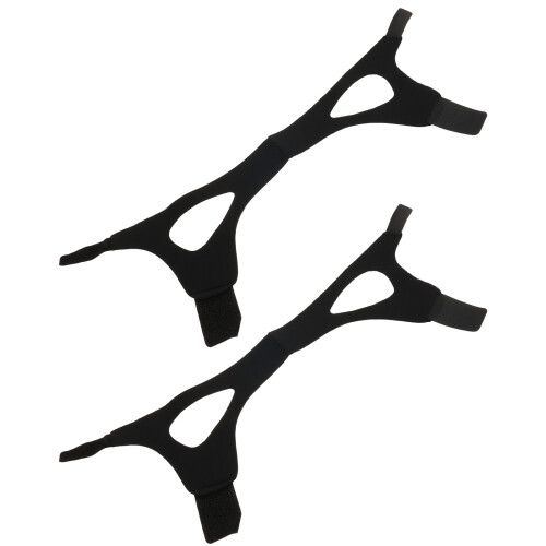 4Pcs Soft Black Adjustable Chin Strap for Sleeping Anti Snore Headgear