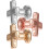 6 Pcs X Letter Strap Loop Decorative Ring Metal Miss 10