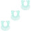 3pcs Bathing Cap Shower Cap Shower Cap Shampoo Shield Tab 5
