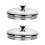 2Pcs Practical Stainless Steel Cup Covers Silver Drink Lid with Handle 7