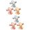 6 Pcs X Letter Strap Loop Decorative Ring Metal Miss 6