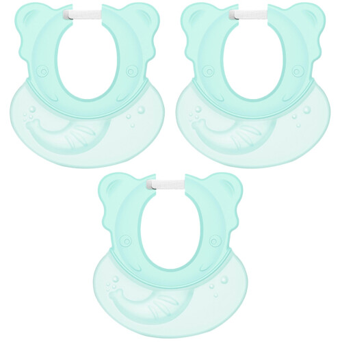 3pcs Bathing Cap Shower Cap Shower Cap Shampoo Shield Tab 2