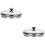 2Pcs Practical Stainless Steel Cup Covers Silver Drink Lid with Handle 8