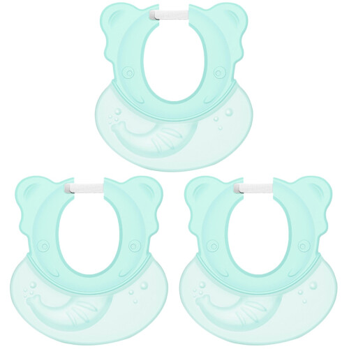 3pcs Bathing Cap Shower Cap Shower Cap Shampoo Shield Tab 1