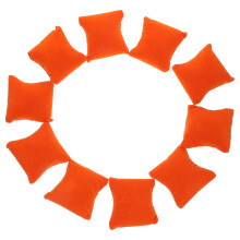 20 Pcs Velvet Bracelet Watch Pillow Bangle Cushions Display Stand Orange