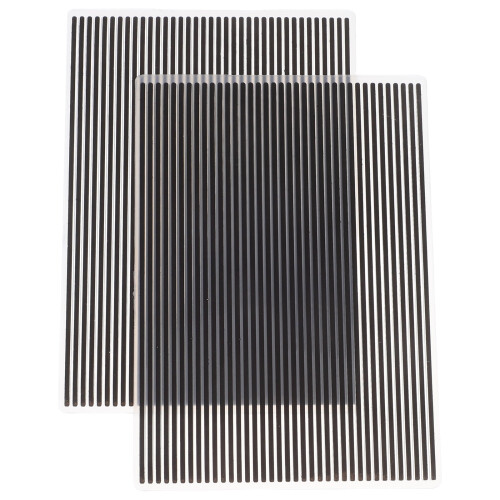 8 Pcs Plastic Embossing Folder 6 X 4 Inch 3D Vertical Stripes 1