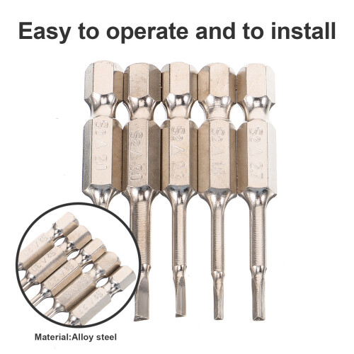 3Sets Shock-Resistant Steel Triangle Screwdriver Bits for Home Tools 2