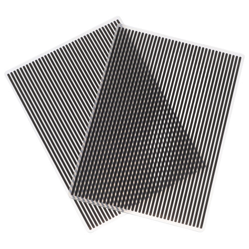 8 Pcs Plastic Embossing Folder 6 X 4 Inch 3D Vertical Stripes