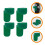 8Pcs Green Silicone Clarinet Rest Cushions Thumb Support Pads 10