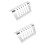 2Pcs Silver Stainless Steel Toast Stand Reusable Kitchen Bread Rack 6