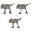 3Pcs Simulation Dinosaur Artware Plastic Decorative Animal Craft 3