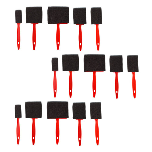 30Pcs Children’s Sponge Brushes with Comfortable Plastic Handles 1