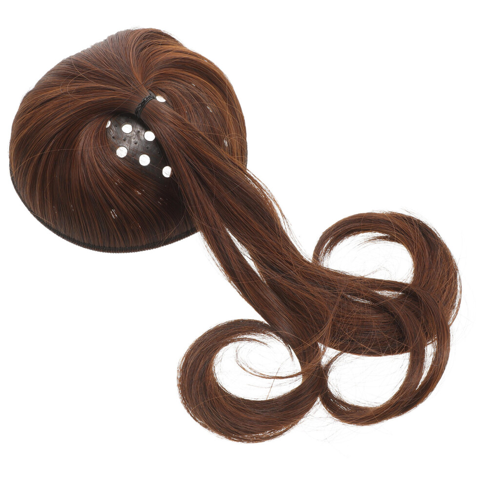 Inoomp 4Pcs Women Wig Hair Extensions Light Brown For Thinning Hair Updos