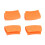 8Pièces Protège-Poignées Silicone Orange Résistant Chaleur Cuisine 9