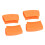8Pièces Protège-Poignées Silicone Orange Résistant Chaleur Cuisine 8