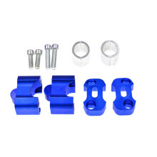 2Pcs Blue Motorcycle Handlebar Riser Aluminum Clamp for Oversize Bars