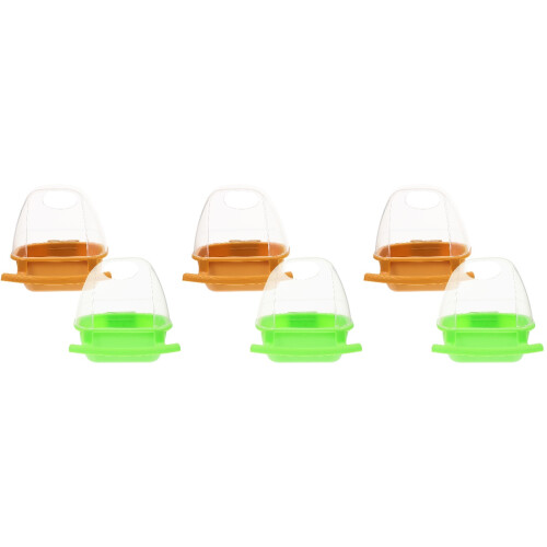 6 Pcs Bird Trough Feeder Feeding Bowl 2