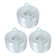3St Opvouwbare Eco Plastic Wasemmer Voor Penselen Transparant
