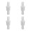 4Pcs White PP Anti Drip Inline Check Valves for Bottle Filling 10