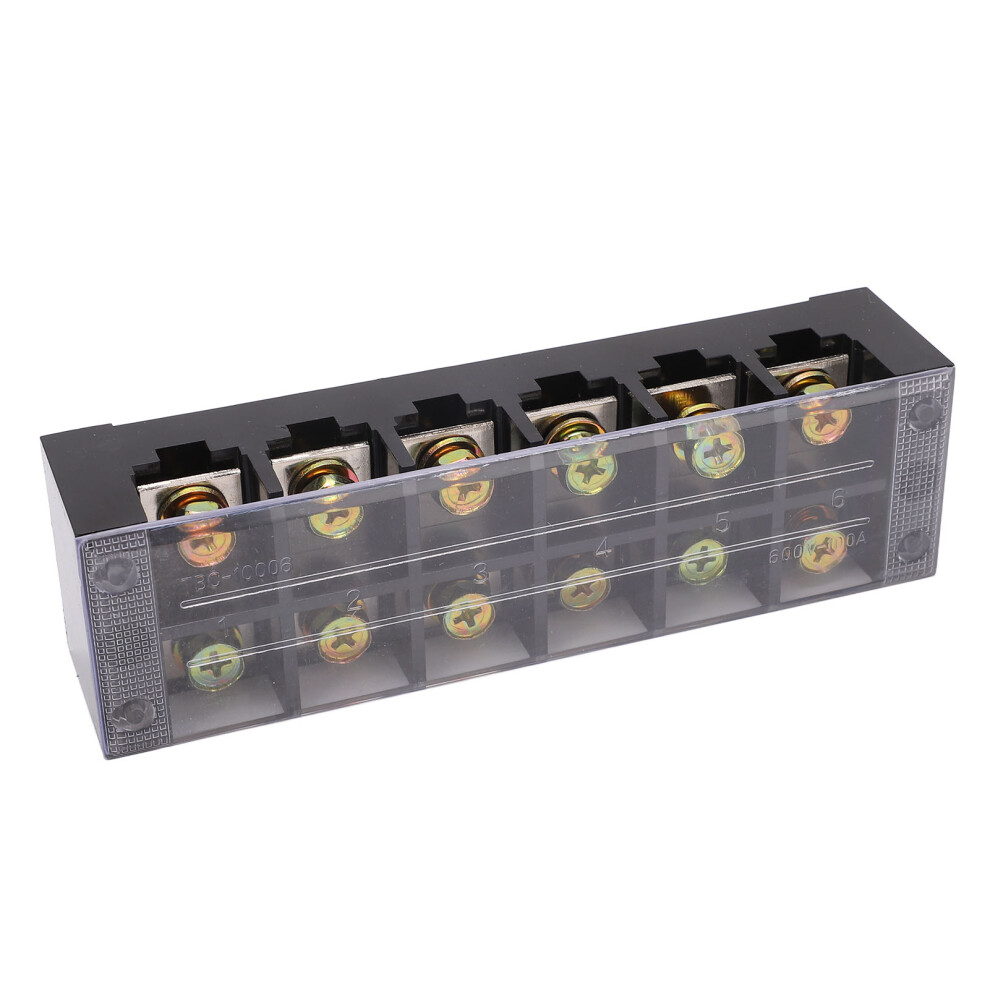 100A 600V Large Current Terminal Strip Block 6 Positions, Easy Wiring 6911381018239