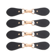 12Pcs Black Sweater Clips Durable Coat Buckles for Cardigans Overcoats