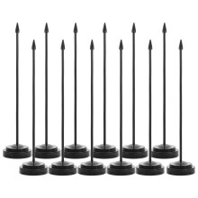 36 Pcs Desk Flag Stand Plastic Pure Black Base 27c Black