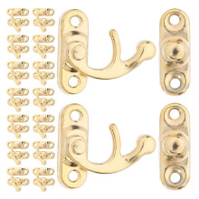 20 Pcs Retro Horn Hook Buckle Latches for Wood Boxes Clasp Lock Hasp
