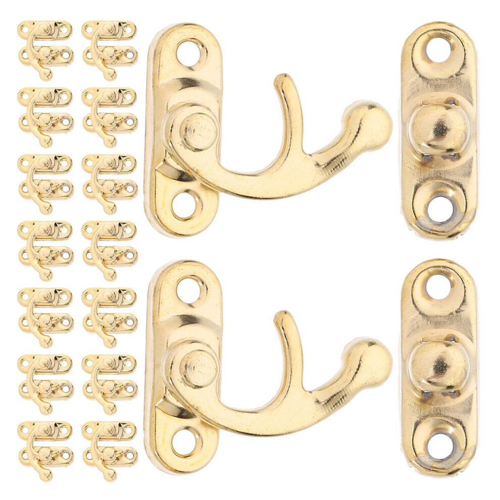 20 Pcs Retro Horn Hook Buckle Latches For Wood Boxes Clasp Lock Hasp 3621955912902