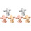 6 Pcs X Letter Strap Loop Decorative Ring Metal Miss 2