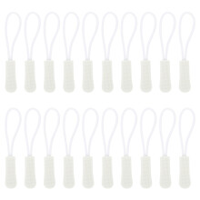 200Pcs White Replacement Zipper Pulls for Jackets Bags Smooth Handle