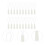 200Pcs White Replacement Zipper Pulls for Jackets Bags Smooth Handle 9