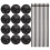36 Pcs Desk Flag Stand Plastic Pure Black Base 27c Black 2
