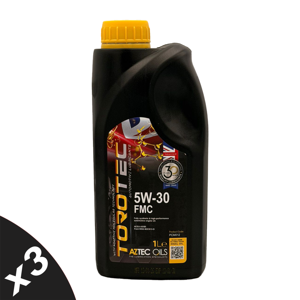 Aztec 5W30 Fully Synthetic Engine Oil Fmc Acea A5/B5 Api Sn/Cf Rn0700 3X1l 5056820582269