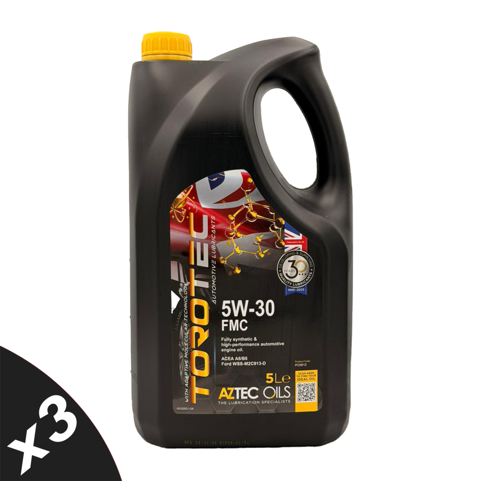 Aztec 5W30 Fully Synthetic Engine Oil Fmc Acea A5/B5 Api Sn/Cf Rn0700 3X5l 5056820582344