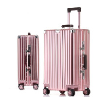 Aluminum Luggage Large Silver Suitcase with TSA Lock and 360 Wheels Durable Alloy Frame 29in