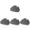 4pcs Cloud Shaped Glass Squeegee Silicone Water Wiper Bathroom Mirror 4