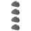 4pcs Cloud Shaped Glass Squeegee Silicone Water Wiper Bathroom Mirror 10