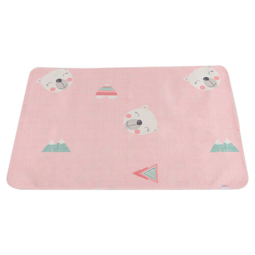 Newborn Changing Pad with 3-Layer Construction, Washable Reusable Diaper Mat Featuring Waterproof Core, Soft Cotton Breathable Fabric, Foldable 2